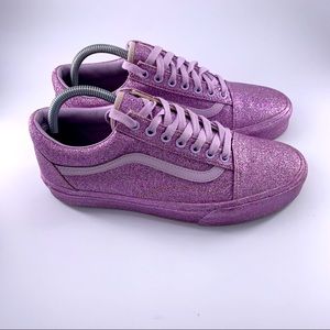 Women’s Vans Old Skool Lilac/ Lavender Glitter Sneakers Size 10